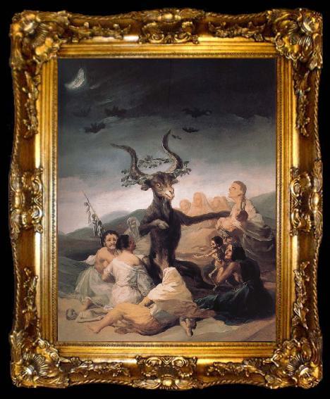 framed  Francisco de goya y Lucientes El Aquelarre, ta009-2